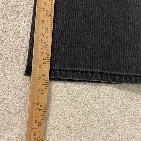 Levis 518 Women's Bootcut Jeans Size 3M Y2K Flared Wide Leg Faded Black Stretch - Picture 6 of 8